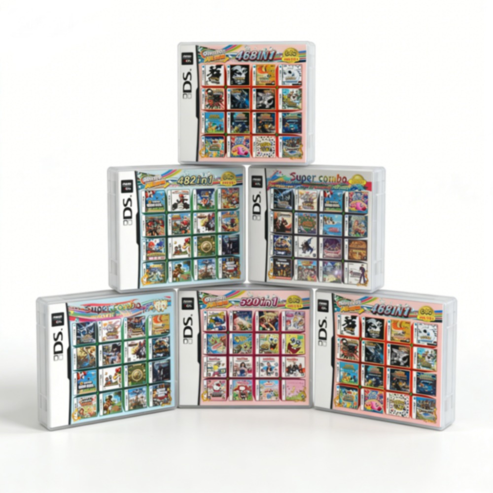 Gaming Accessories Retro - • ตลับเกมหลายเกมธีมโปเกมอนสำหรับ DS/3DS/NDSL/2DS - ติดตั้งเกมคลาสสิคเรโทรไว้ล่วงหน้า อุปกรณ์เสริมสำหรับเล่นเกมพกพาแบบเสียบแล้วเล่นได้ทันที
