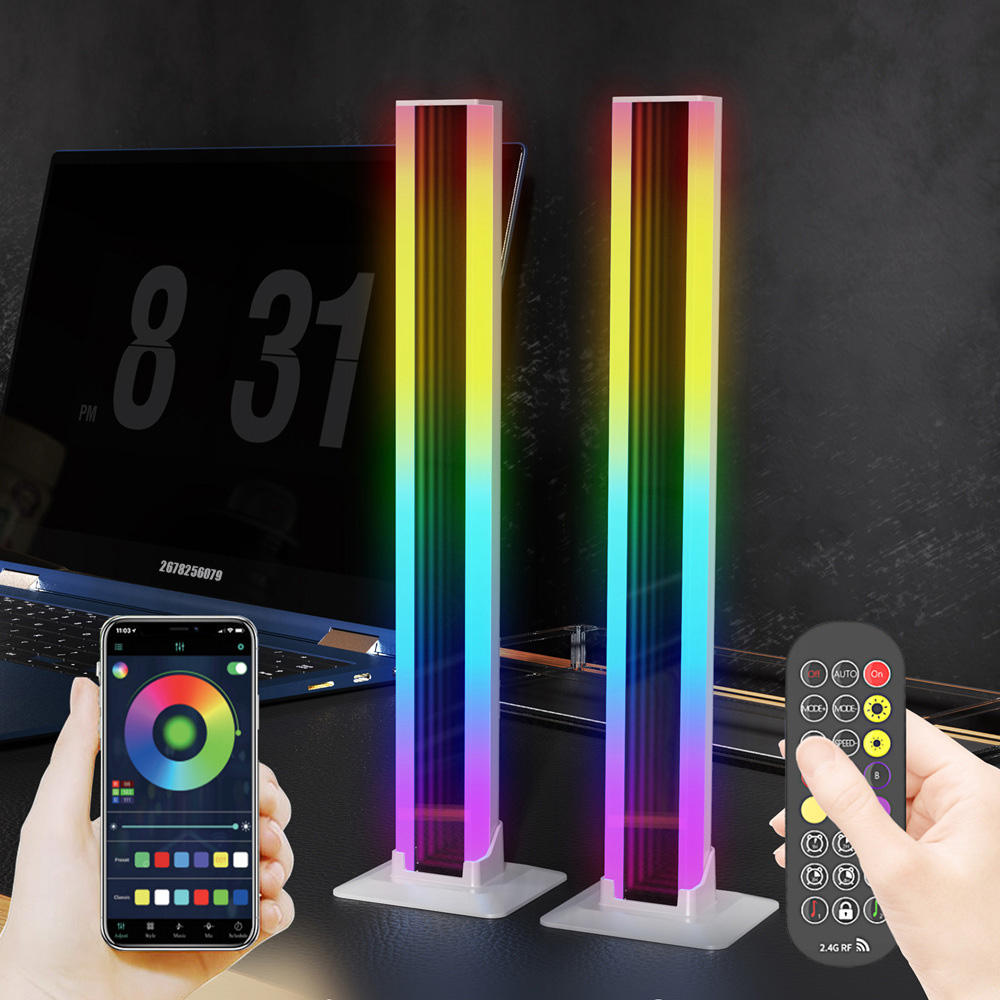 Accessories For Your Gaming Room - โคมไฟกระจก RGB Abyss 2แพ็ค, โคมไฟตั้งโต๊ะบลูทูธไฟกลางคืนไฟ USB
