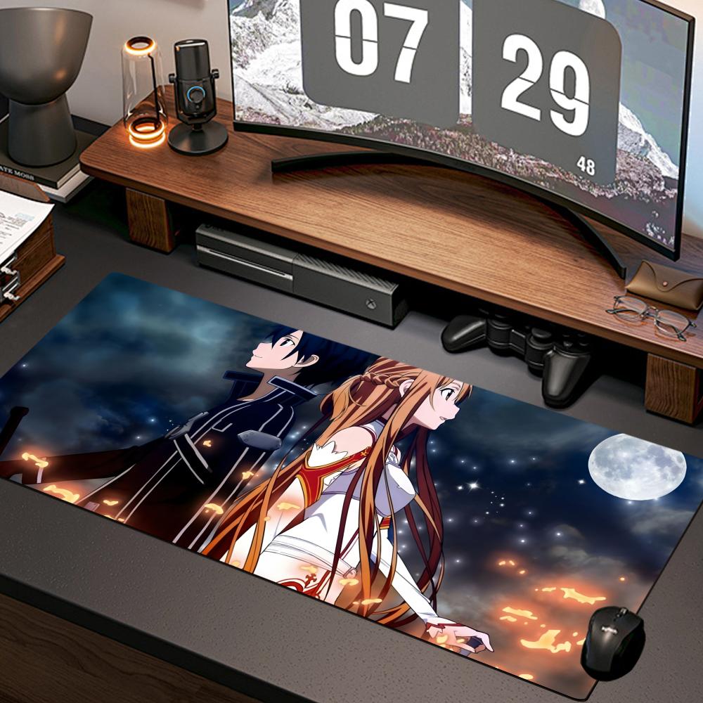 Gaming Accessories Online - แผ่นรองเมาส์อนิเมะ Sword Art Online แผ่นรองเมาส์คอมพิวเตอร์ใหม่ XXL