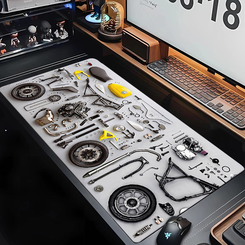 Gaming Accessories For Gaming Laptop - แผนภาพการถอดประกอบ แผ่นรองเมาส์ยาง แผ่นรองเมาส์ XXL อุปกรณ์เสริมสำหรับเล่นเกม แผ่นรองเมาส์สำหรับสำนักงาน