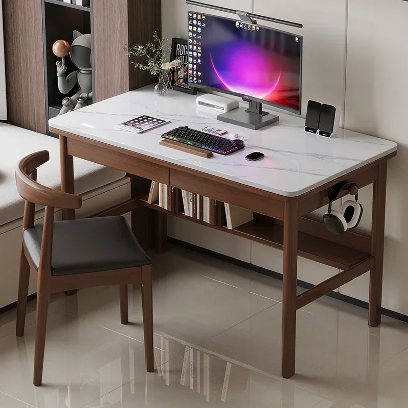 Gaming Accessories Monitor - โต๊ะคอมพิวเตอร์ โต๊ะทำงานที่บ้าน สีขาว โต๊ะเรียน โต๊ะเล่นเกม โต๊ะนักเรียน