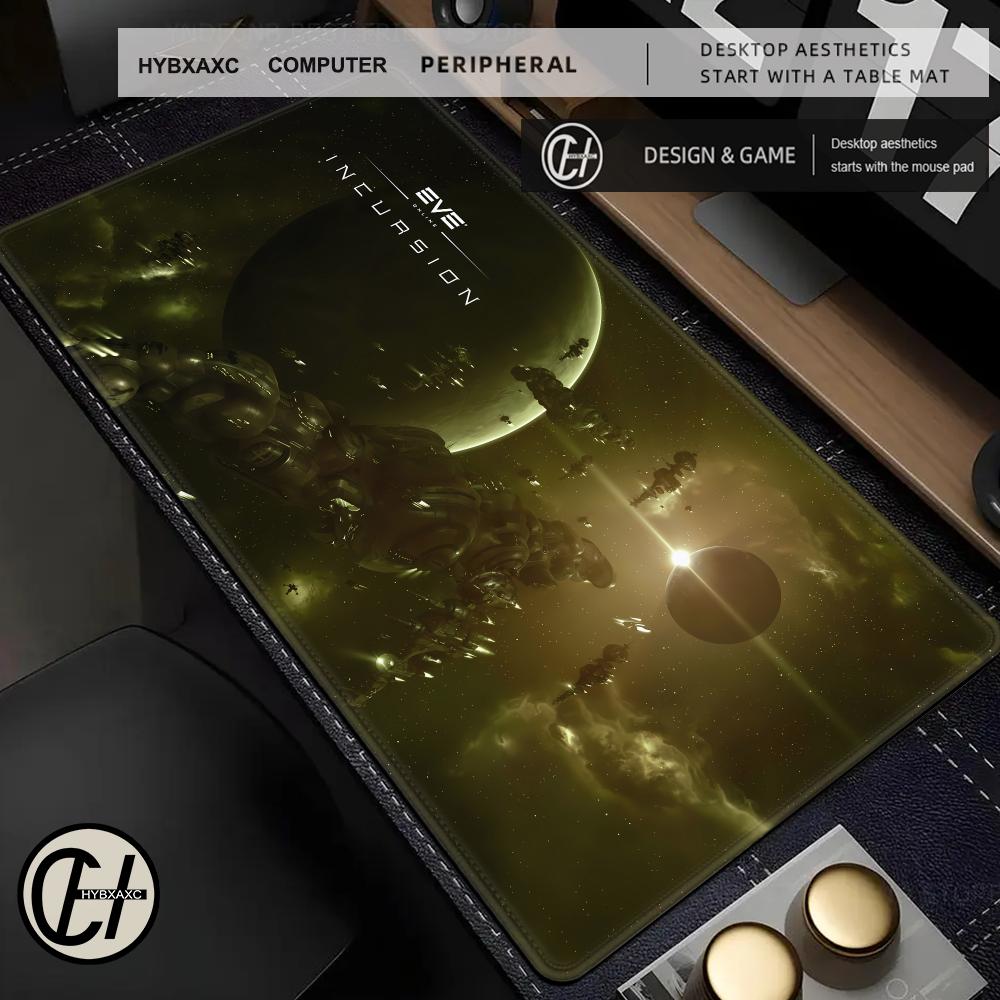Gaming Accessories Online - แผ่นรองเมาส์ขนาดใหญ่ E-Eve Online แผ่นรองเมาส์สำหรับการเล่นเกมขนาดใหญ่ อุปกรณ์เสริมคอมพิวเตอร์ HYBXAXC