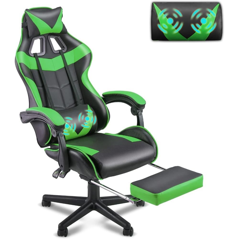 Gaming Accessories For Gaming Room - เก้าอี้เกมมิ่งเพื่อสุขภาพพร้อมที่พักเท้าและพนักพิงหลัง