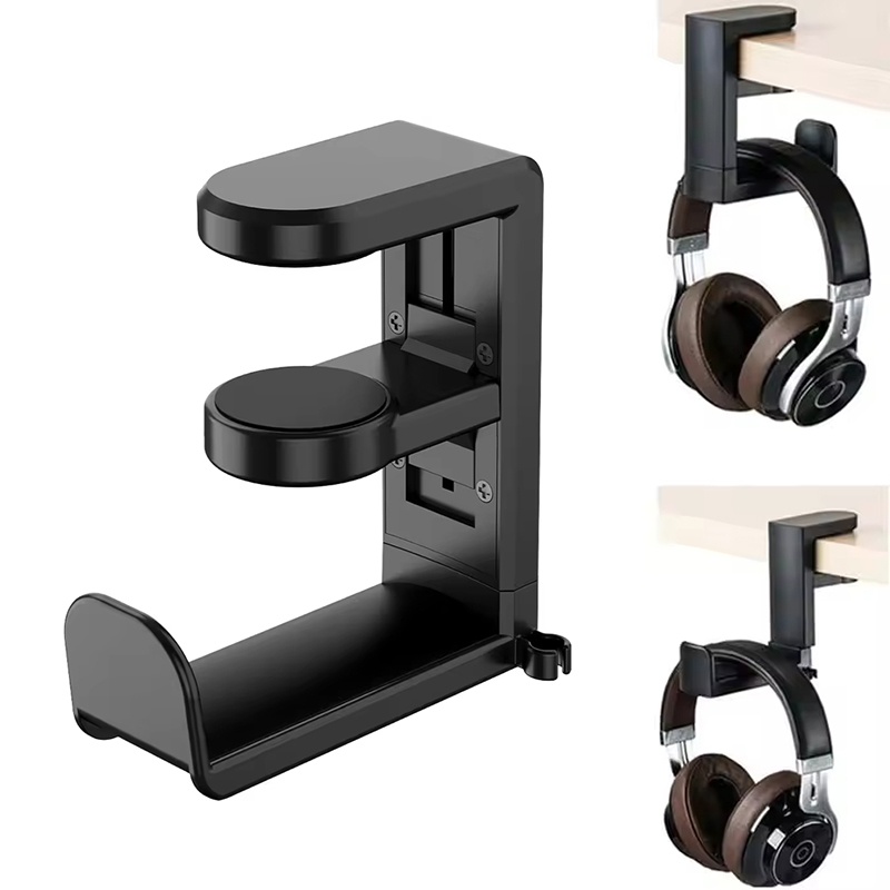 Gaming Accessories Setup - ขาตั้งหูฟังเกมมิ่งอเนกประสงค์ ที่แขวนหูฟัง ที่เก็บหูฟัง ปรับหมุนได้ 360 องศา