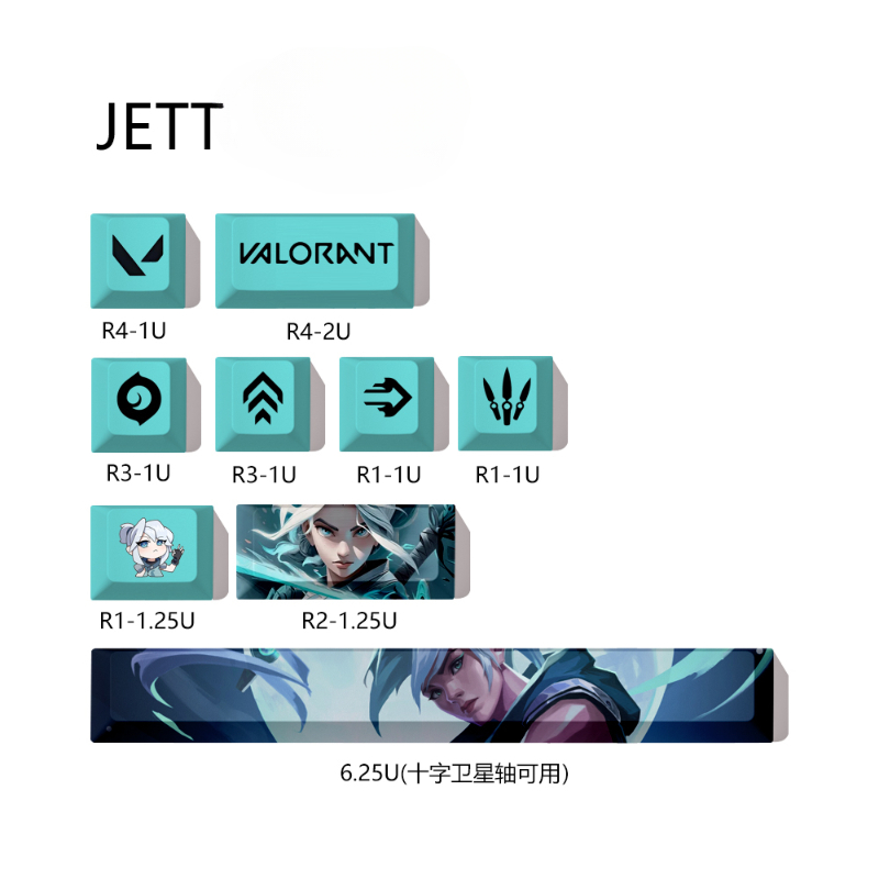 Reyna keycaps valorant keycaps - Gaming Accessories For Valorant บทวิจารณ์และราคา