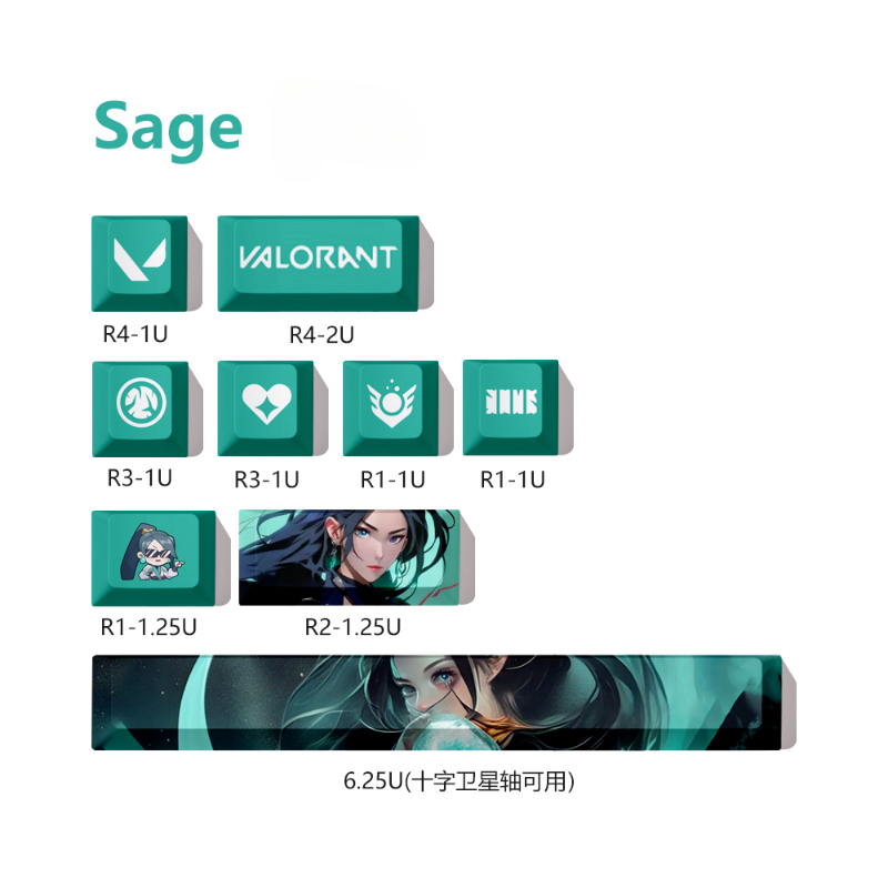 Reyna keycaps valorant keycaps - Gaming Accessories For Valorant บทวิจารณ์และราคา