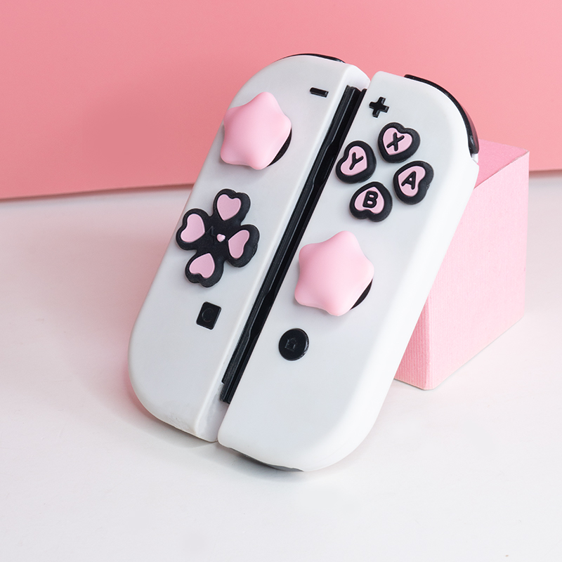 สติกเกอร์ปุ่มหลายสี + ชุดหมวก  - Gaming Accessories Pink บทวิจารณ์และราคา