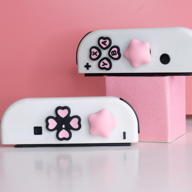 สติกเกอร์ปุ่มหลายสี + ชุดหมวก  - Gaming Accessories Pink บทวิจารณ์และราคา