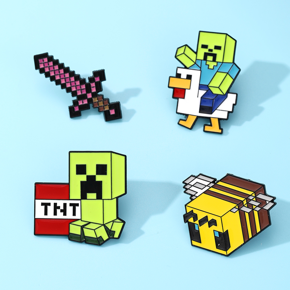 เข็มกลัดเคลือบลายไก่ซอมบี้น่าร - Gaming Accessories Storage บทวิจารณ์และราคา